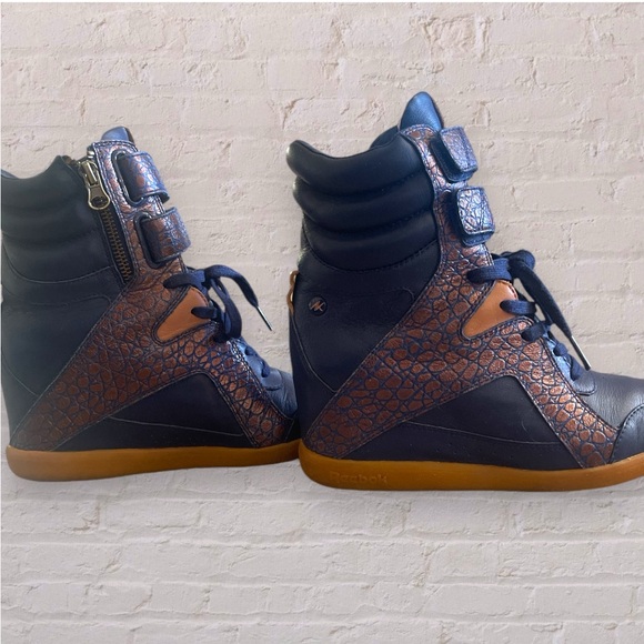 Reebok Alicia Keys High Top Wedge Sneakers - Women's Size 6.5 - Blue - Picture 7 of 12